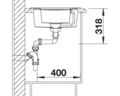 Spüle Blanco METRA 6 S 1000 x 500 mm softweiß 527116