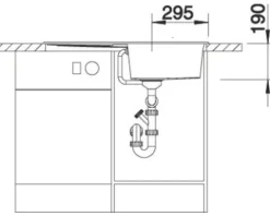 Spüle Blanco METRA 5 S 860 x 500 mm softweiß 527109