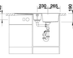 Spüle Blanco METRA 6 S 1000 x 500 mm vulkangrau 527299