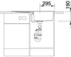 Spüle Blanco METRA 5 S 860 x 500 mm weiß 513037