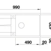 Spüle Blanco METRA XL-S-F 990 x 490 mm cafe 519157