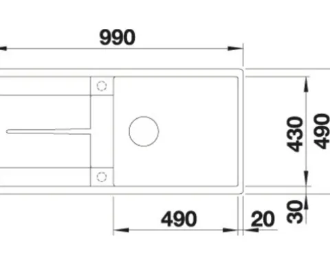 Spüle Blanco METRA XL-S-F 990 x 490 mm cafe 519157