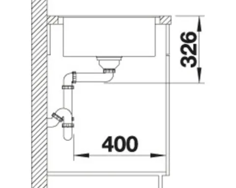 Spüle Blanco METRA XL-S-F 990 x 490 mm felsgrau 518883