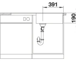 Spüle Blanco METRA XL 6 S-F 990 x 490 mm vulkangrau 527308
