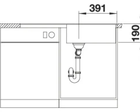 Spüle Blanco METRA XL 6 S-F 990 x 490 mm vulkangrau 527308
