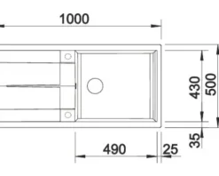 Spüle Blanco METRA XL 6 S 1000 x 500 mm anthrazit 515286