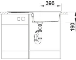 Spüle Blanco METRA XL 6 S 1000 x 500 mm softweiß 527123