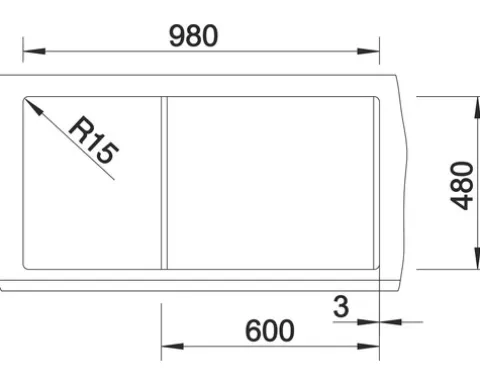 Spüle Blanco METRA XL 6 S 1000 x 500 mm tartufo 517360