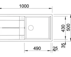 Spüle Blanco METRA XL 6 S 1000 x 500 mm weiß 515280