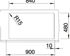Spüle Blanco METRA 9 860 x 500 mm anthrazit 513273