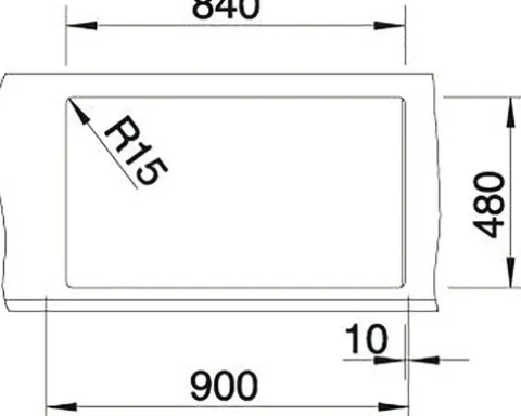 Spüle Blanco METRA 9 860 x 500 mm anthrazit 513273