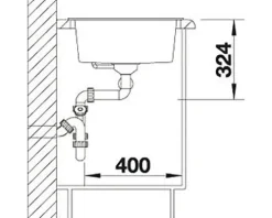 Spüle Blanco METRA 9 860 x 500 mm anthrazit 513273