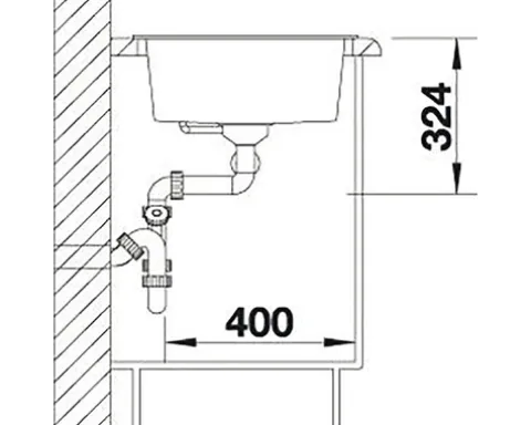 Spüle Blanco METRA 9 860 x 500 mm anthrazit 513273