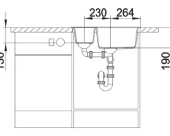 Spüle Blanco METRA 6 615 x 500 mm tartufo 517351