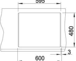 Spüle Blanco METRA 6 615 x 500 mm tartufo 517351