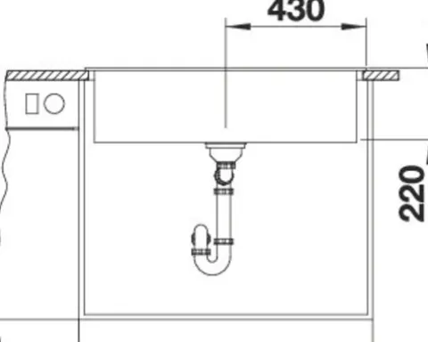 Spüle Blanco NAYA XL 9 860 x 510 mm softweiß 527133