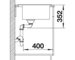Spüle Blanco NAYA XL 9 860 x 510 mm softweiß 527133