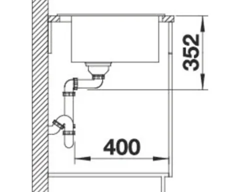 Spüle Blanco NAYA XL 9 860 x 510 mm softweiß 527133
