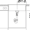 Spüle Blanco NAYA 6 615 x 510 mm softweiß 527128