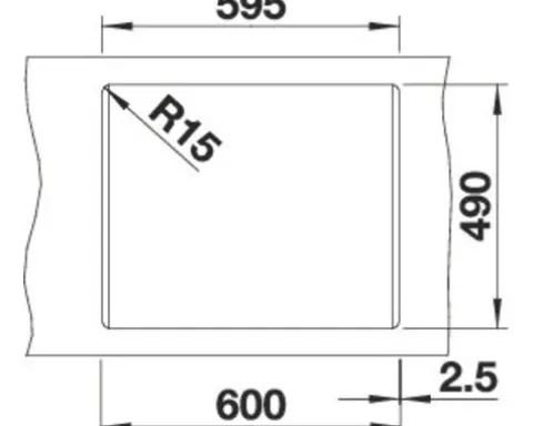 Spüle Blanco NAYA 6 615 x 510 mm softweiß 527128