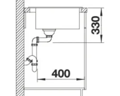 Spüle Blanco NAYA 6 615 x 510 mm softweiß 527128
