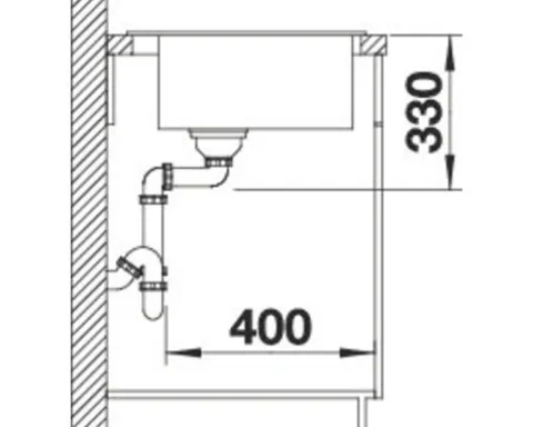 Spüle Blanco NAYA 6 615 x 510 mm softweiß 527128
