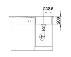 Spüle Blanco NAYA 45 465 x 510 mm vulkangrau 527309