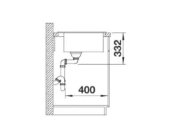 Spüle Blanco NAYA 45 465 x 510 mm vulkangrau 527309