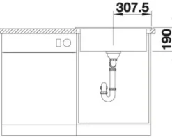 Spüle Blanco PALONA 6 615 x 510 mm basalt 524737