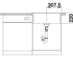 Spüle Blanco PLEON 6 615 x 510 mm softweiß 527136