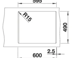 Spüle Blanco PLEON 6 615 x 510 mm softweiß 527136