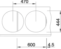 Spüle Blanco RONDOSET 930 x 460 mm edelstahl bürstfinish 513310