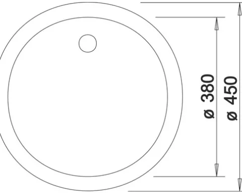 Spüle Blanco RONDO 450 x 450 mm cafe 515028