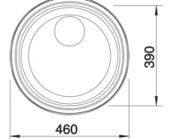 Spüle Blanco RONDO 460 x 460 mm edelstahl bürstfinish 513306