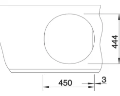 Spüle Blanco RONDO 460 x 460 mm edelstahl bürstfinish 513306