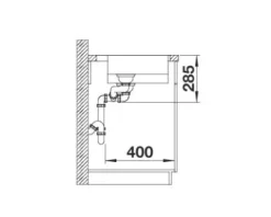 Spüle Blanco SOLIS 340/180-IF/A 500 x 585 mm edelstahl bürstfinish 526132