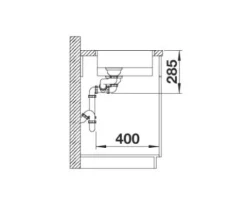Spüle Blanco SOLIS 340/180-IF 440 x 585 mm edelstahl bürstfinish 526130