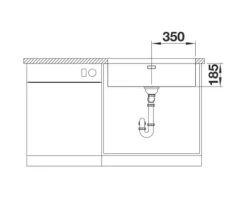 Spüle Blanco SOLIS 700-U 74 x 44 cm edelstahl 526125
