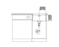 Spüle Blanco SOLIS 400-U 440 x 440 mm edelstahl bürstfinish 526117