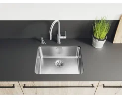 Spüle Blanco SOLIS 340/180-U 585 x 440 mm edelstahl bürstfinish 526129