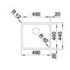 Spüle Blanco SOLIS 450-U 490 x 440 mm edelstahl bürstfinish 526120