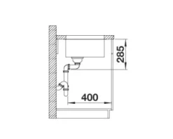 Spüle Blanco SOLIS 450-U 490 x 440 mm edelstahl bürstfinish 526120