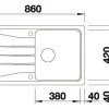 Spüle Blanco SONA 5 S 860 x 500 mm anthrazit 519671