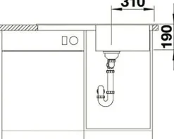 Spüle Blanco SONA 5 S 860 x 500 mm anthrazit 519671