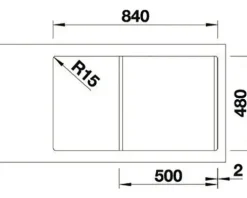Spüle Blanco SONA 5 S 860 x 500 mm anthrazit 519671