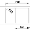 Spüle Blanco SONA 45 S 780 x 500 mm anthrazit 519662