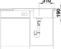 Spüle Blanco SONA 5 S 860 x 500 mm felsgrau 519672