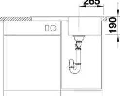 Spüle Blanco SONA 45 S 780 x 500 mm felsgrau 519663