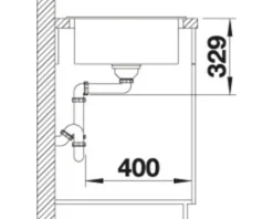 Spüle Blanco SONA 45 S 780 x 500 mm felsgrau 519663