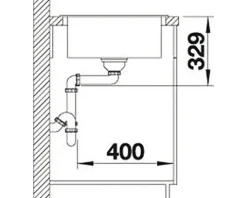 Spüle Blanco SONA 45 S 780 x 500 mm felsgrau 519663